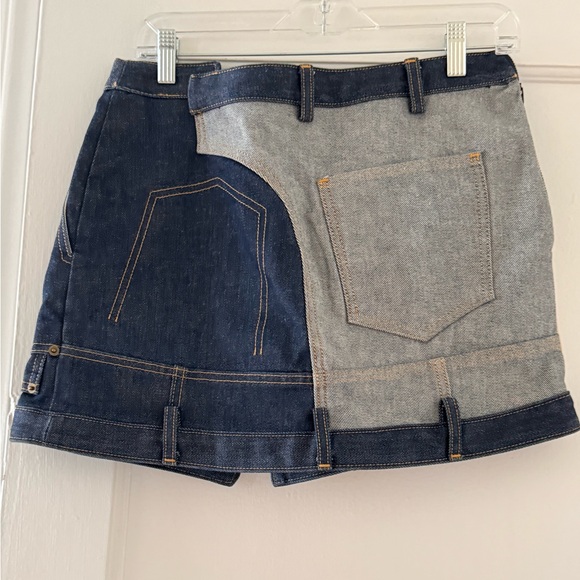 MONSE Upside Down Denim Mini Skirt - Picture 8 of 13